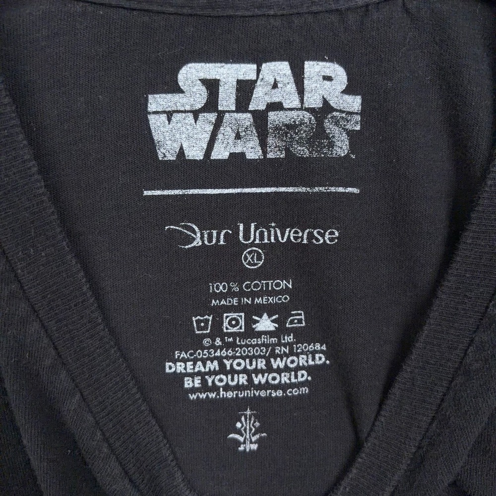 Her Universe Star Wars Shirt Women XL Black Graphic The Clone Wars Sci-Fi Tee - Picture 5 of 9